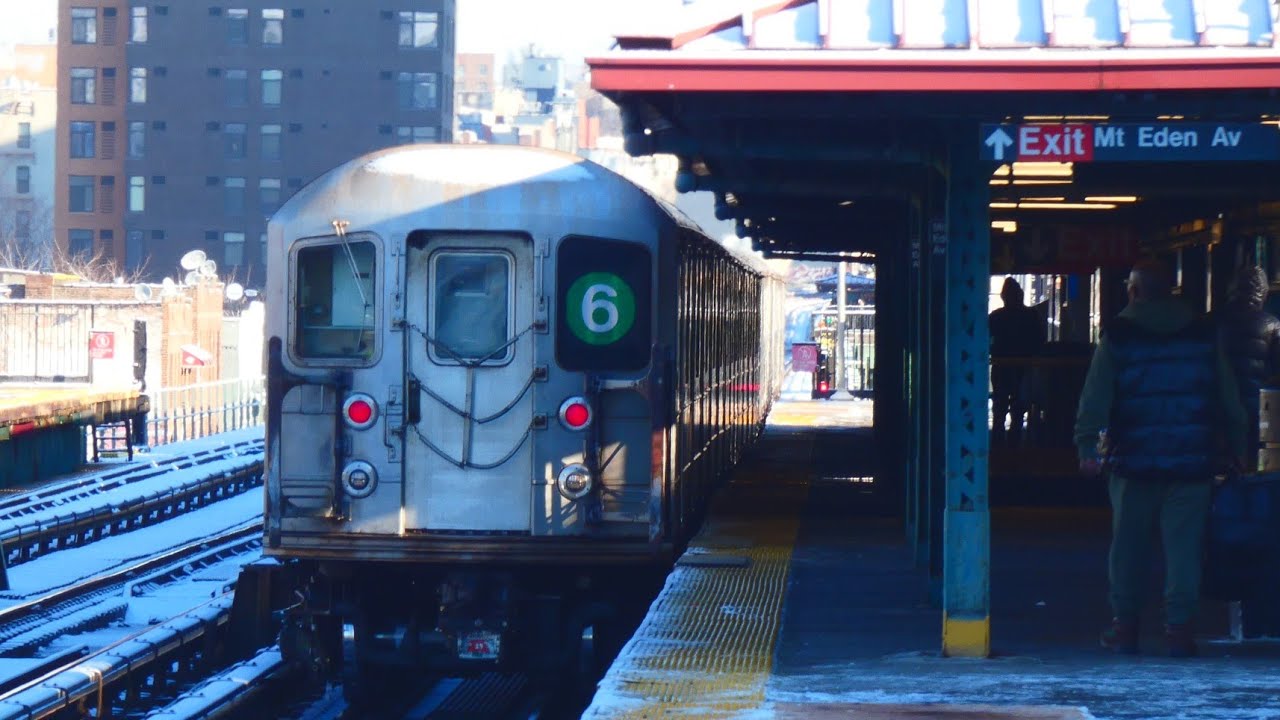 IRT Jerome Avenue Line: R62A & R142/A (4) Train + Rerouted R142 (5) Train at Mt. Eden Ave (Weekend)