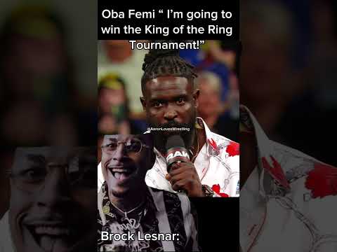 Brock Lesnar is going to cost Oba Femi the King of the Ring Tournament isn’t he?…