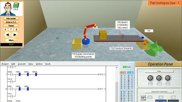 Part sorting by size fx-training software