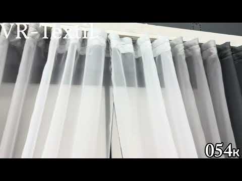Кухонні штори (400х170см), на карниз 1,5-2м. Колір графітовий з сірим і білим. Код 054к 52-1185, видео 1
