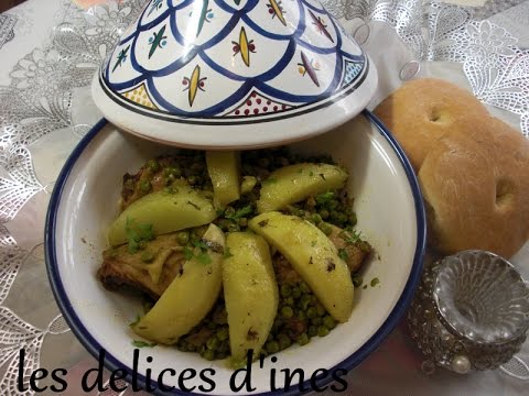 🌙recette-tajine---poulet---pomme-de-terre---petit-pois🌙