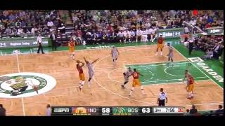 Paul George drains deep 3 Pointer  - Pacers vs Celtics - January -13 -2016 NBA SEASON
