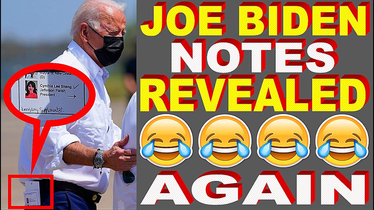 Biden's Cheat Sheets Revealed - Joe Caught Using Note Cards Once While ...
