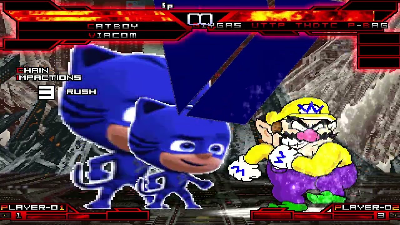 KOF MUGEN Tag catboy viacom great Wario Mickey mouse ex vs Daniel Tiger Giygas uttp punching bag