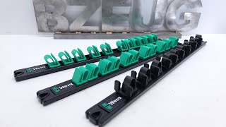 Wera Magnetic Tool Holder Rails.  Wera Kraftform 9611 and Wera Joker 9610 tool organizer strips.