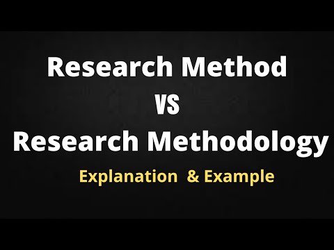 Difference Between Research Method and Research Methodology l meaning l method vs methodology