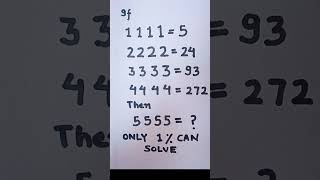 If 1111=5, 2222=24, 3333=93, Then 5555=? 🤯 Only 1% Can Solve This!
