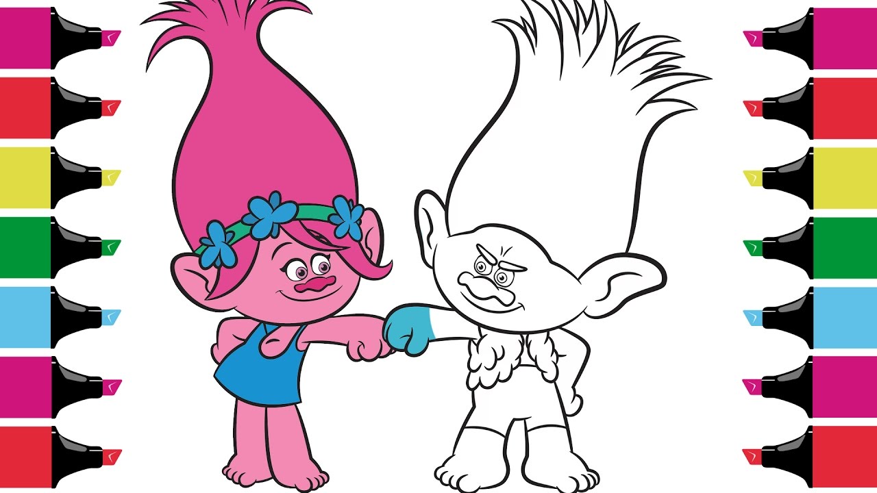 6300 Top Trolls Cartoon Coloring Pages Pictures