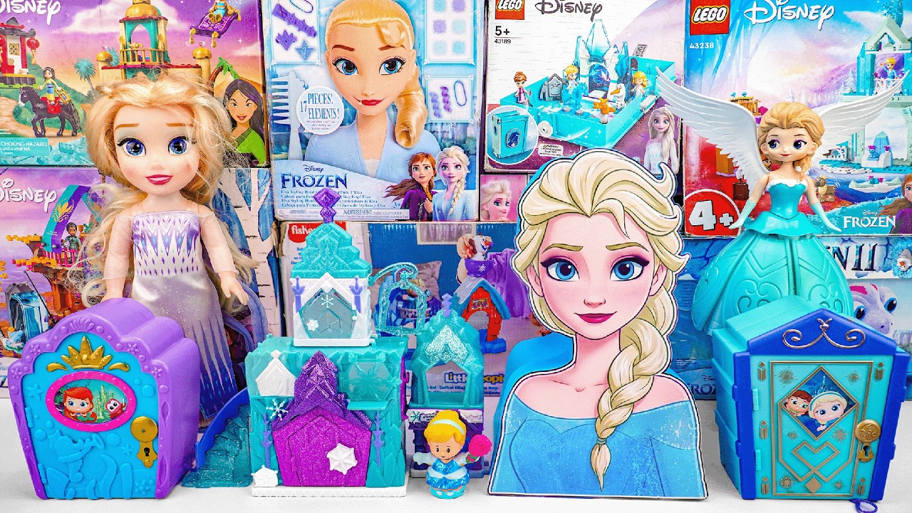 Unboxing Disney Frozen Elsa Toys Collection ASMR | Surprise Elsa Box ...
