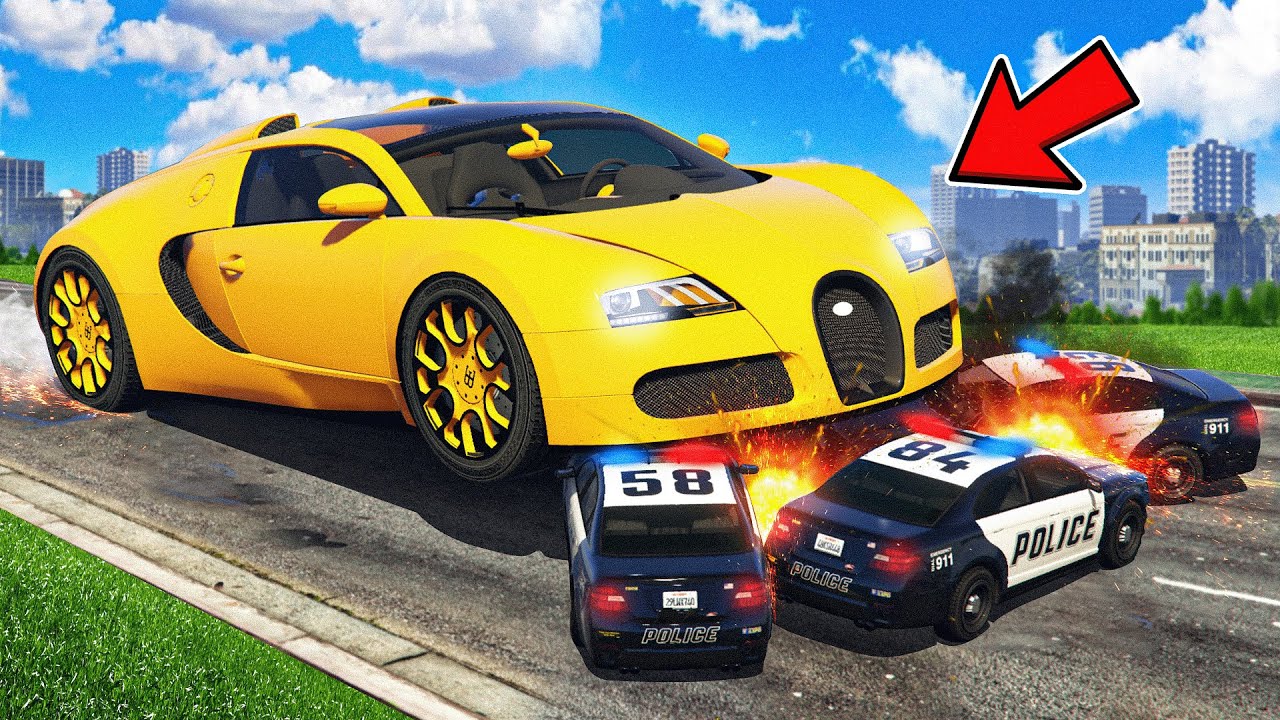 Trolling Cops with MASSIVE Bugatti.. GTA 5 RP