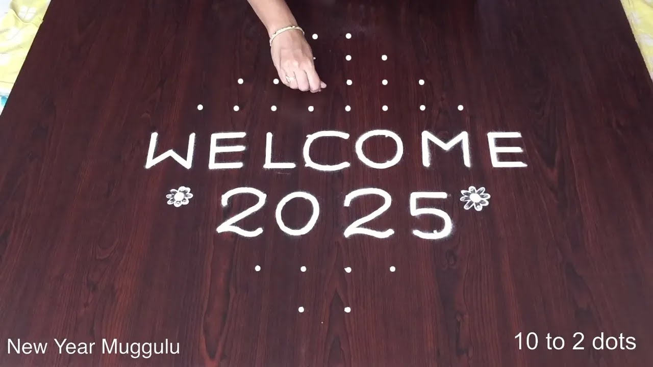 New Year Muggulu 2025 Simple