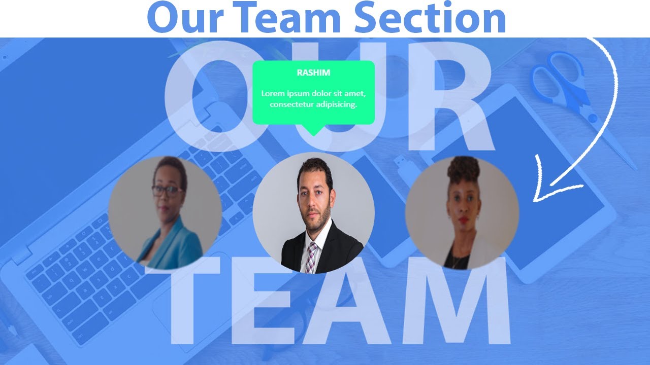 Create The Our team Section By Using HTML & CSS - YouTube