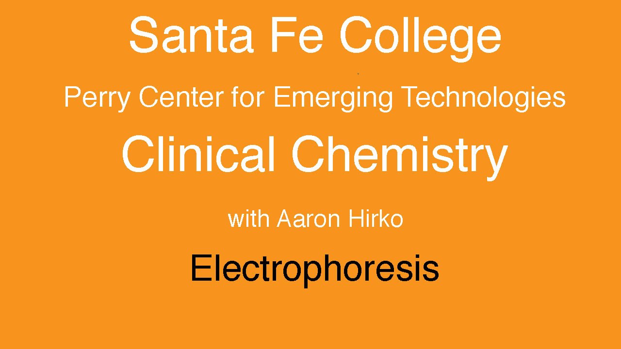 Santa Fe College: Clinical Chemistry Electrophoresis