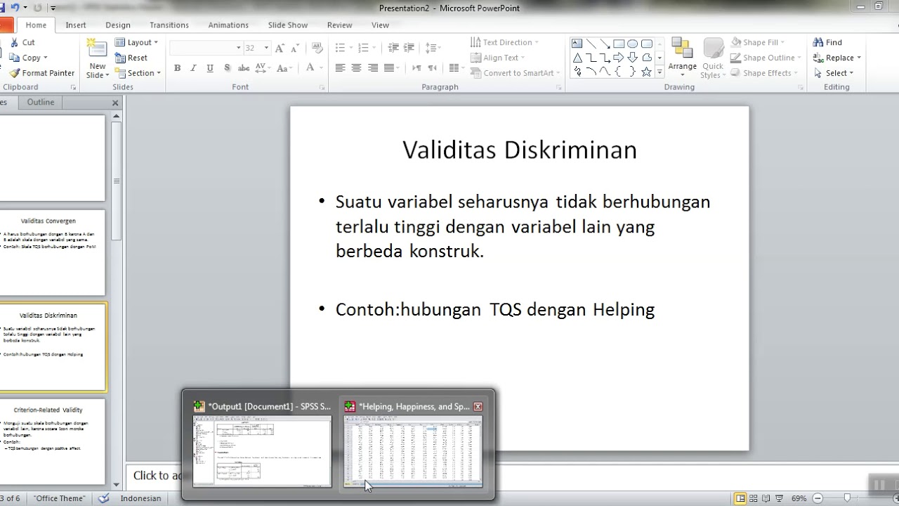Uji Validitas Konvergen Diskriminan Kriteria Dan Konstruk Prinsip Dan Teknik Analisisnya Spss Youtube