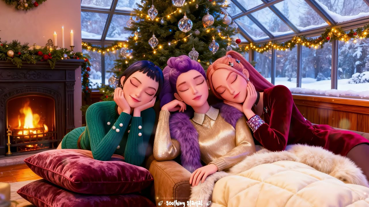 Засыпайте мгновенно под рождественскую музыку 🎄 Музыка для глубокого сна с Руми, Мирой и Зои в «У...