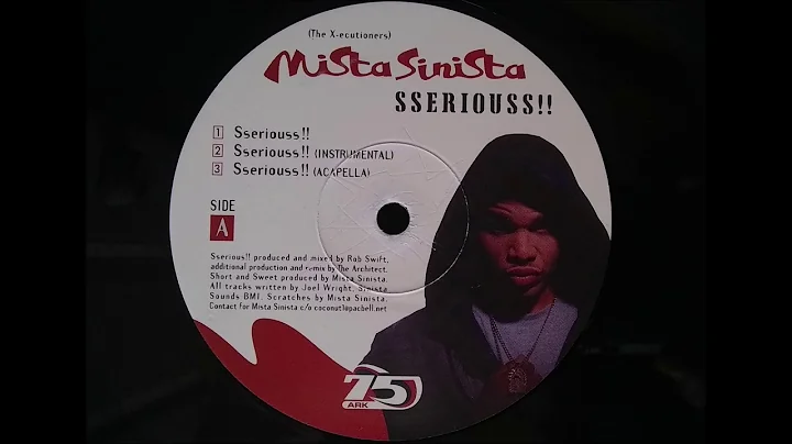 Mista Sinista - Sseriouss!! - Full 2000 12" Vinyl Single - The X-ecutioners DJ Turntablism