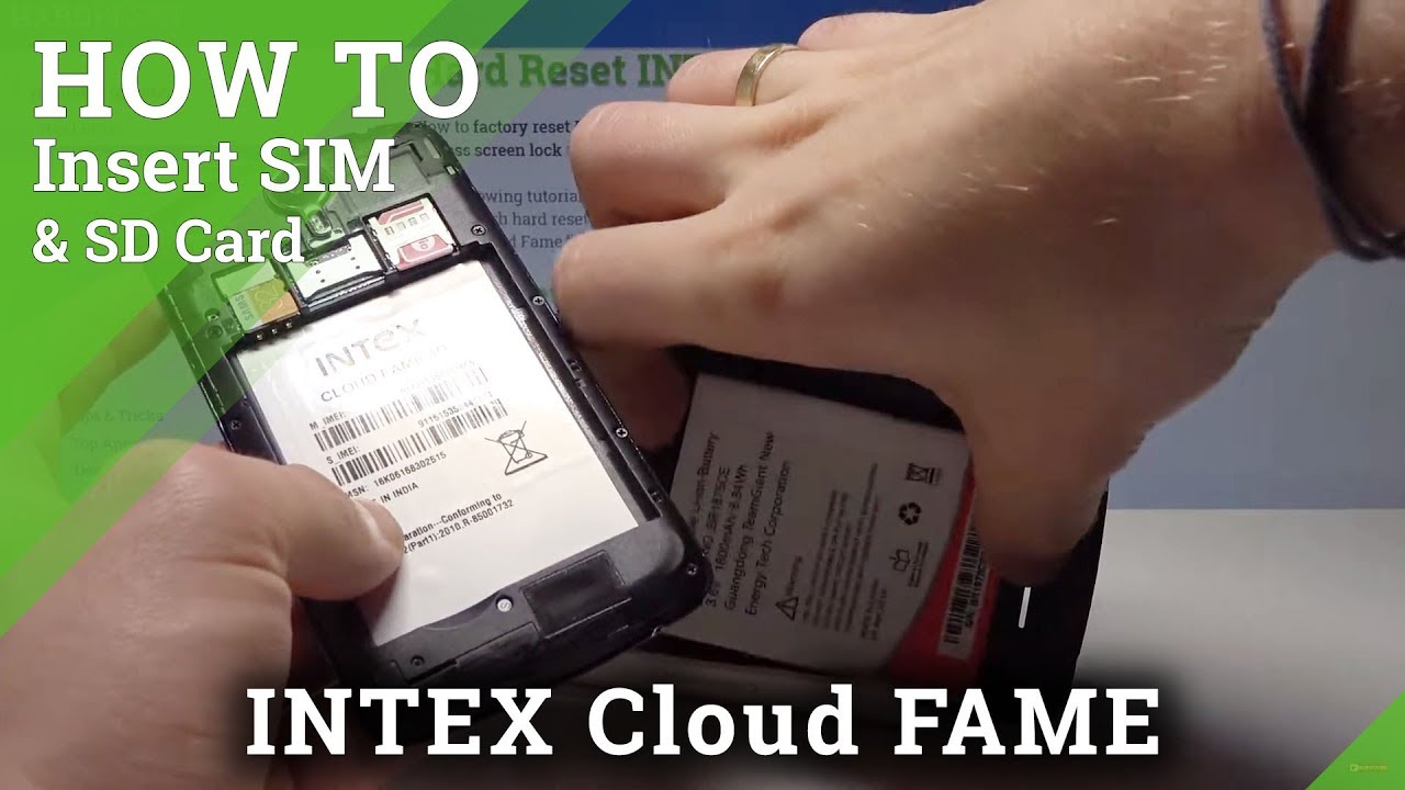 INTEX Cloud Fame 4G Insert Micro SIM & Micro SD