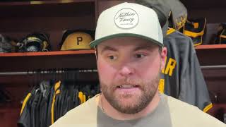 David Bednar Talks About His Curve Ball Strikeouts in 8th and Pirates 3-2 Win Over Atlanta Braves