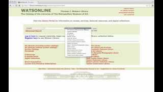 Thomas J. Watson Library: How to Search for Auction Catalogs in Watsonline screenshot 1