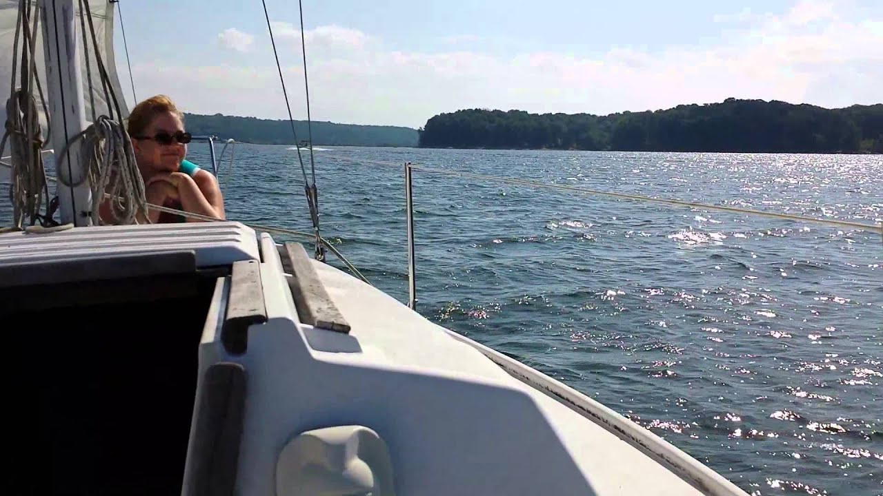 Sailing Downwind Lake Monroe Indiana YouTube