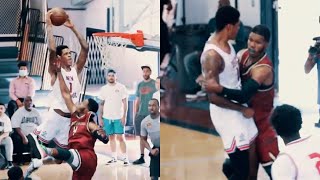 Shareef O'Neal Catches An Ally-Oop \& Dunks Over Defender At The 2021 Drew League