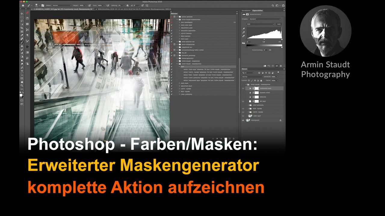 Update Photoshop - Farben/Masken: MaskMachine - komplette Aktion aufzeichnen