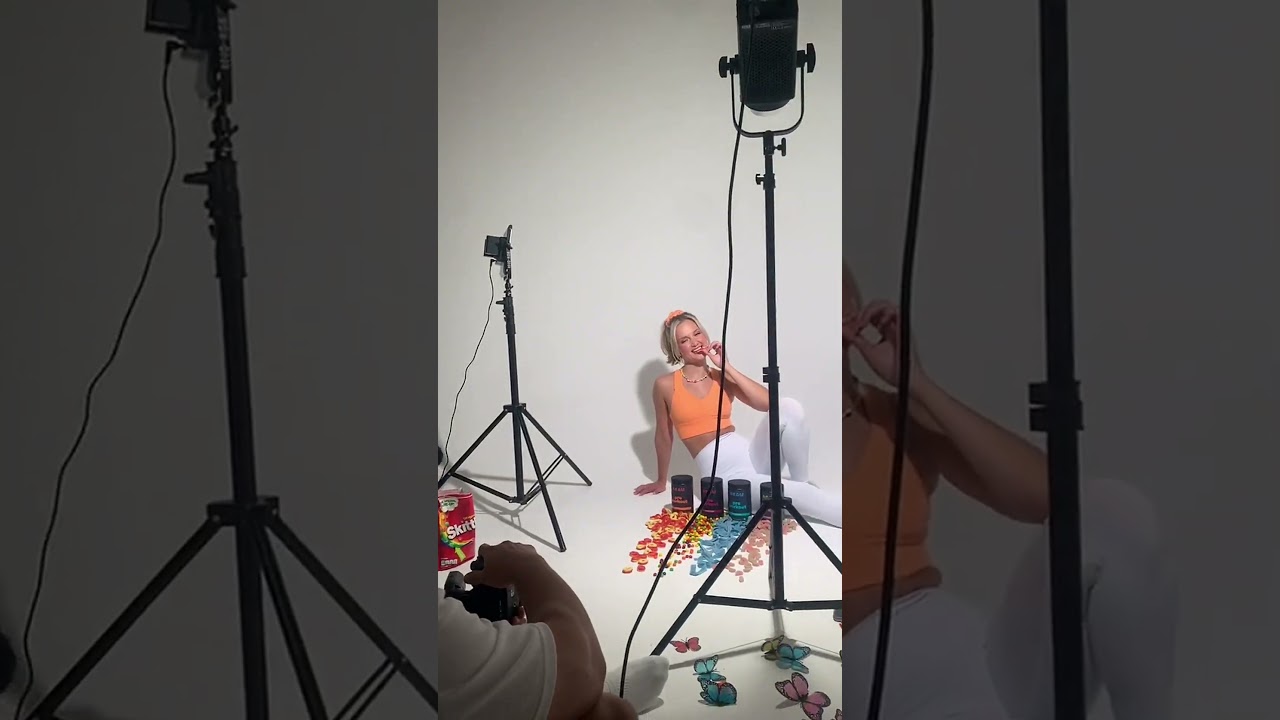Behind-the-scenes of our Sour Peach Rings shoot! Join the summer fun with this fresh flavo