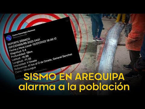 URGENTE: Así fue el sismo de 5.4 que sacudió Arequipa, aún hay réplicas