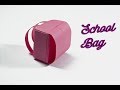 How to make a paper School Bag | Backpack origami