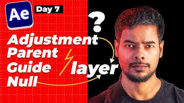 Fundamental of  Adjustment | Parent layer | Null Object and guide layer in Adobe After Effects
