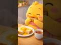 A yellow duck that makes and eats egg toast #duck #cute #shorts