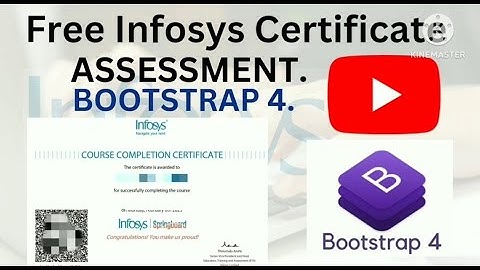 Bootstrap 4 Assessment Solution, Infosys Springboard Certification Verified certificate by Infosys.📚