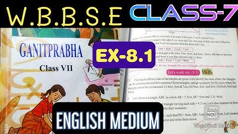 WBBSE||ENGLISH MEDIUM||CLASS-VII |EXERCISE-8.1||#MathsClass7WestBengalBoard