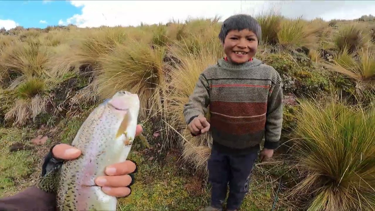 😨🐟MIREN COMO PREPARAMOS UNAS TRUCHAS FRITAS EN LA TORMENTA🐟😨 A MAS DE 4000MSNM.