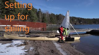 Setting up my kayak for sailing in an ice cold sea #178