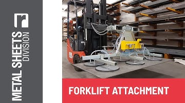 Forklift structure for metal sheets vaccum lifters