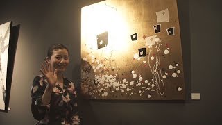 漢字モチーフに街の音表現 書家中塚さんがパリ初個展