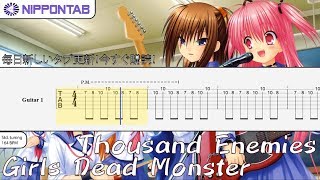 Guitar Tab Girls Dead Monster Thousand Enemies Angel Beats ギター Tab譜 Youtube