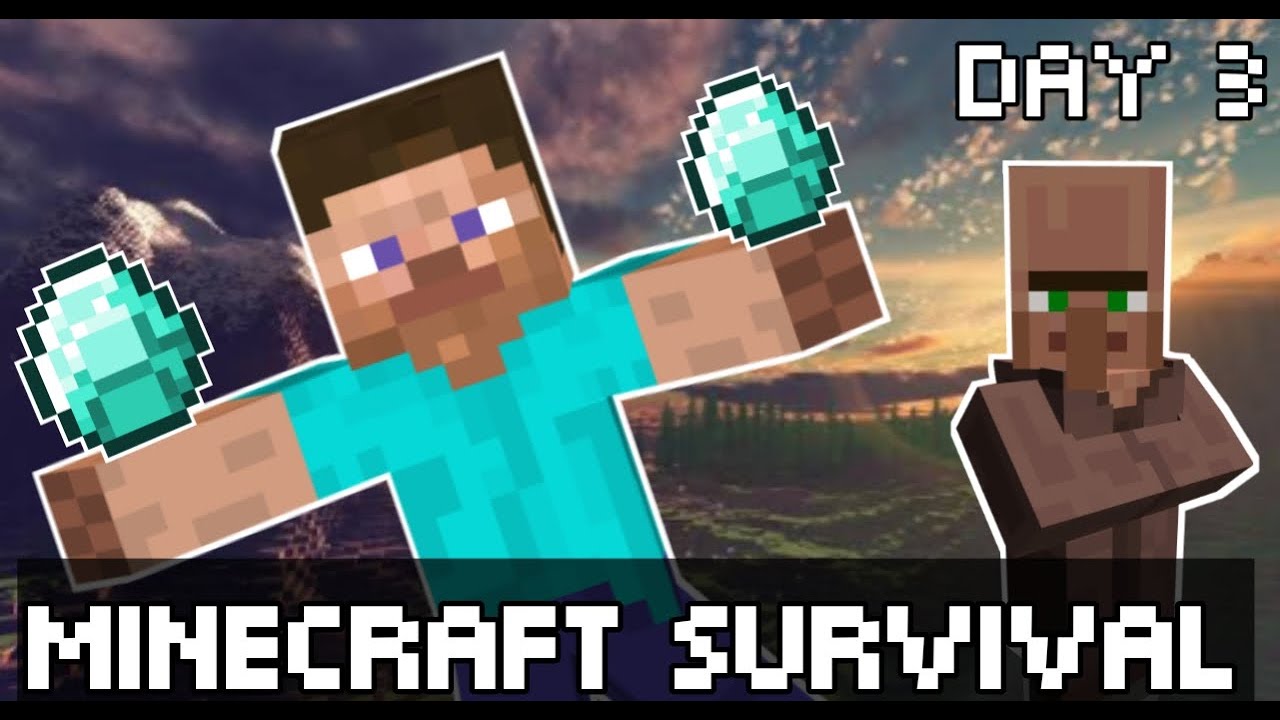 My third day in minecraft and i got diamonds (minecraft part 3 ...