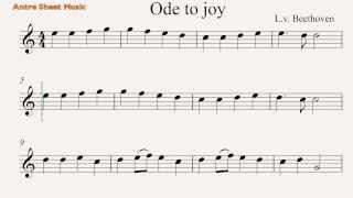 Ode An Die Freude Ode To Joy - Easy Flute Sheet Music