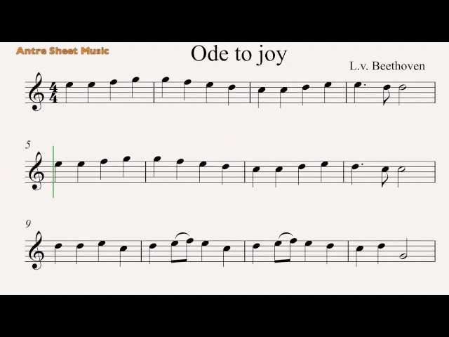 Ode an die Freude (Ode to Joy) - Easy Flute Sheet Music class=