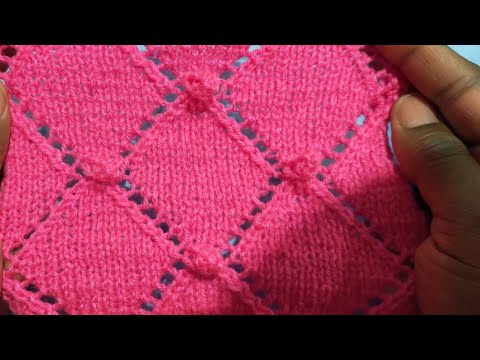 Tuto le point de losange ajouré au tricot/Motif de losange ajouré au tricot/ point de losange tricot