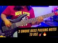 3 Unique bass passing notes to use 🎸🔥