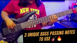 3 Unique bass passing notes to use 🎸🔥