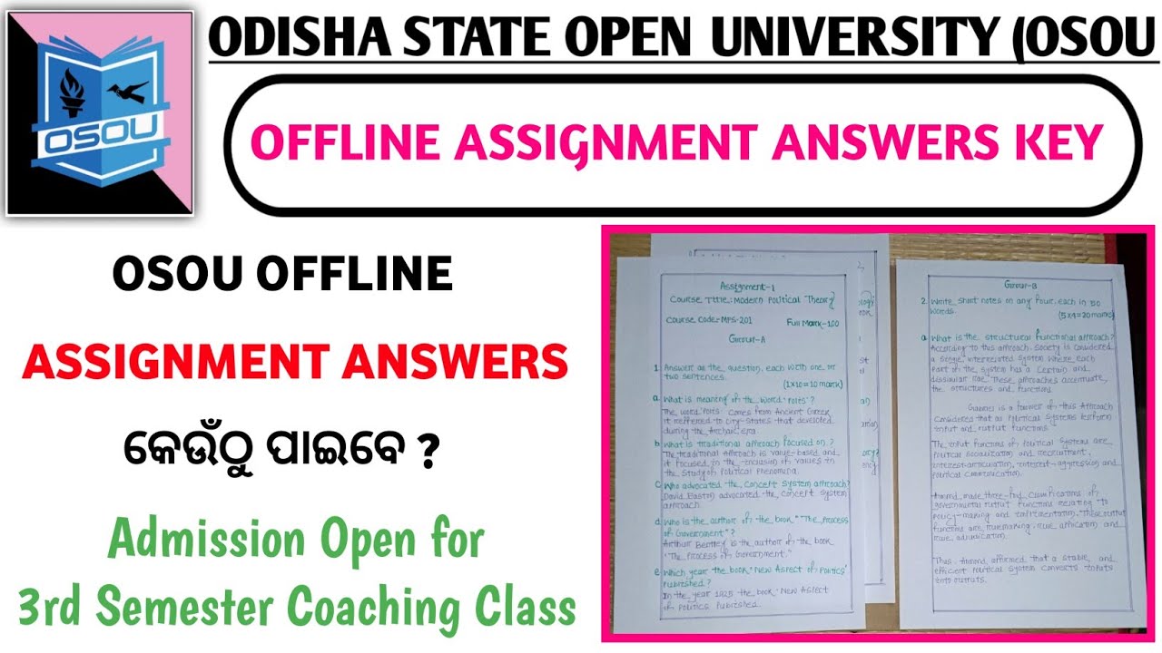 osou assignment answers