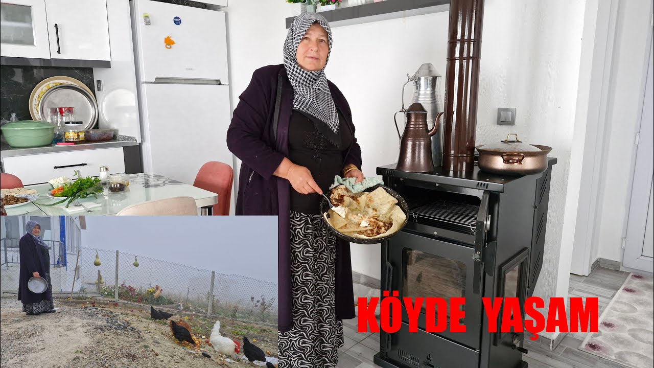 KÖYDE YAŞAM GÜNLÜK RUTİN İŞLERİMİZ SABAH MENÜMÜZ FIRINDA YAĞLI FETİR
