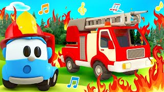 Küçük kamyon Leo ile Bebek Şarkıları - İtfaiye kamyonu geliyor! Çizgi film izle!
