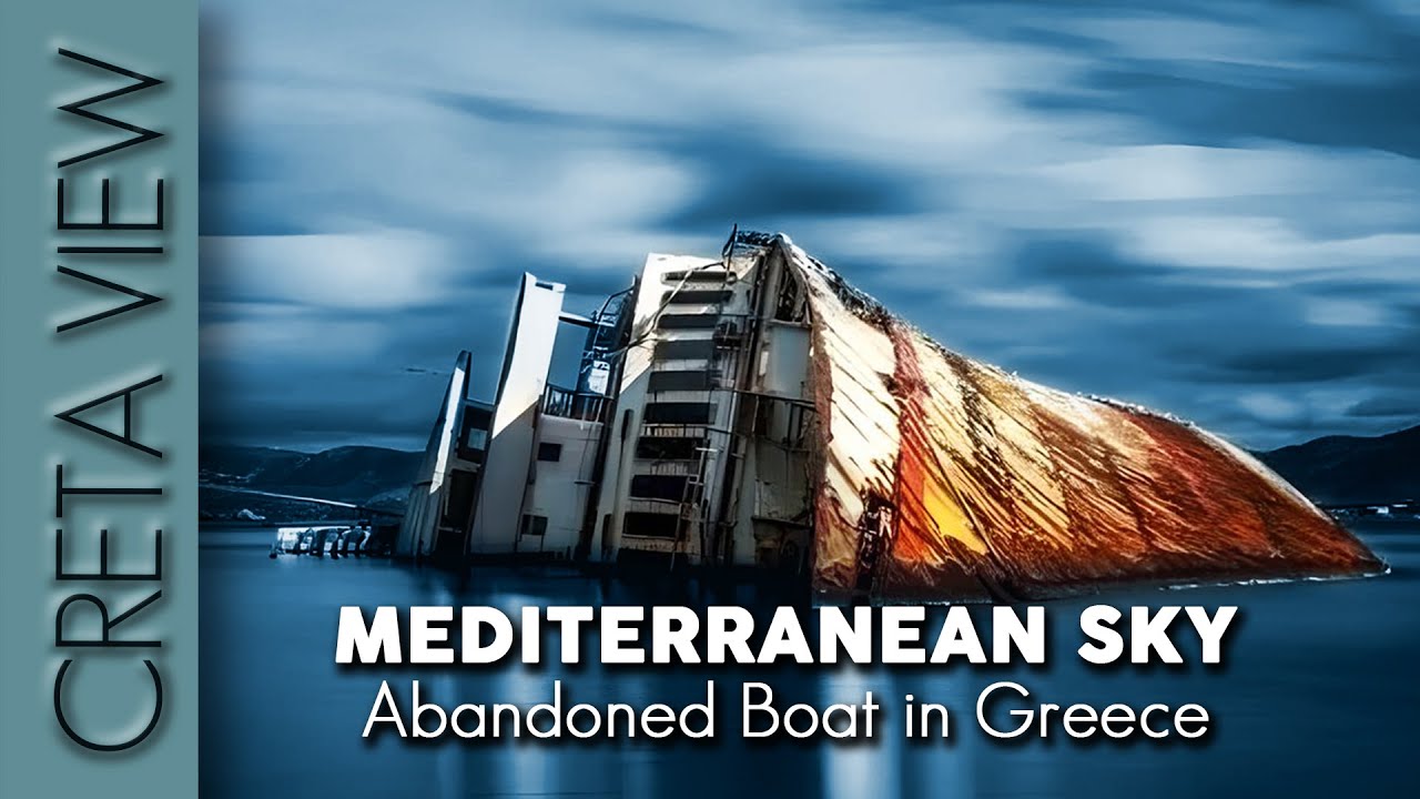 Mediterranean Sky - Abandoned Boat in Greece