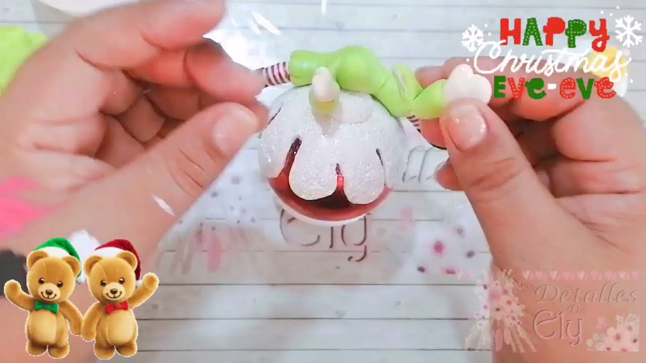 esfera duendecita/PASTA FLEXIBLE/PORCELANA FRIA/NAVIDAD/ESFERAS DECORADAS