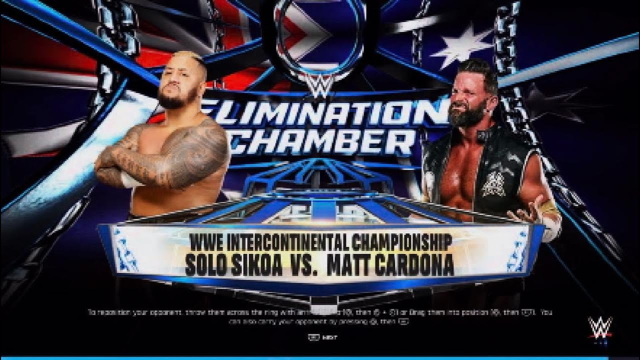 WWE Elimination Chamber| Solo Sikoa vs Matt Cardona: I.C Championship match WWE2K25